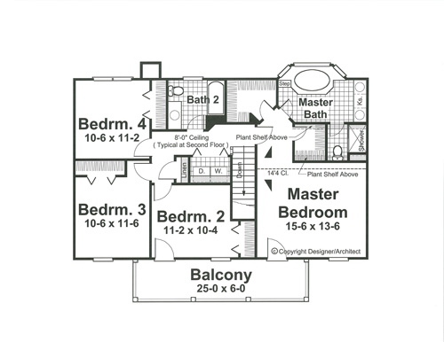 Second Floor image of GRANDVIEW House Plan